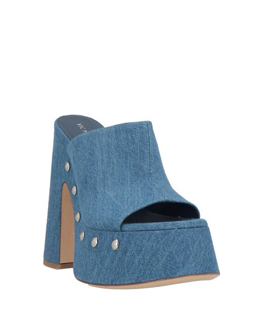 Vic Matié Blue Sandals Textile Fibers