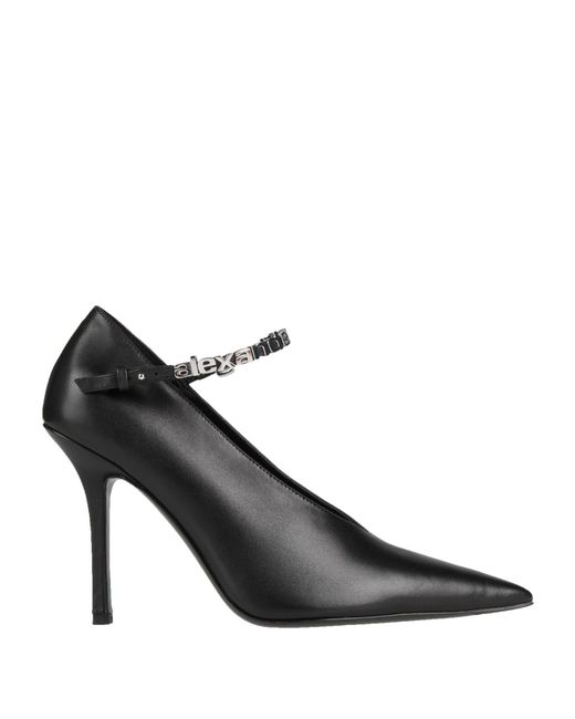 Alexander Wang Black Delphine 105Mm Logo Lettering Pumps