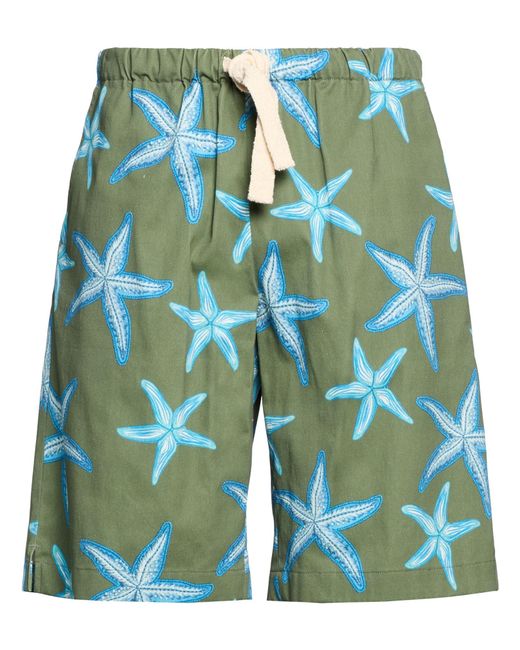 AFTER PRAY Green Shorts & Bermuda Shorts Cotton for men