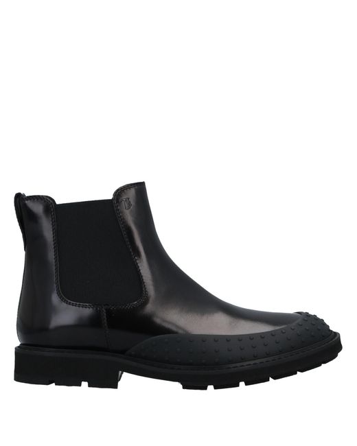 Tod's Black Ankle Boots Soft Leather for men
