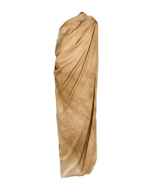 Uma Wang Natural Sand Midi Dress Silk, Elastane