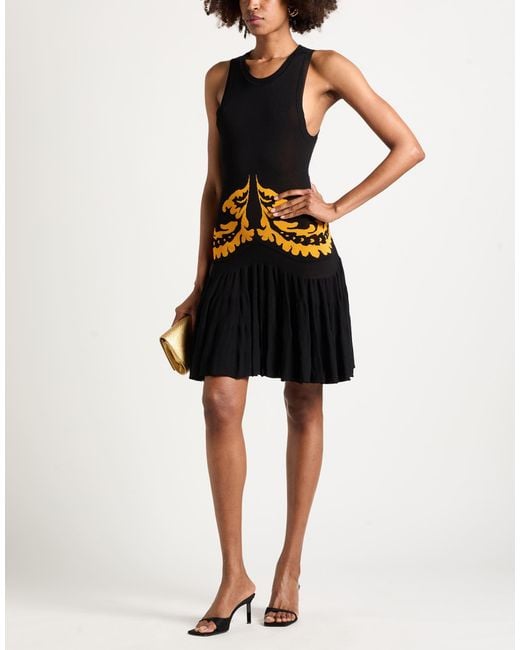 Etro Black Mini Dress Viscose, Polyester, Elastane