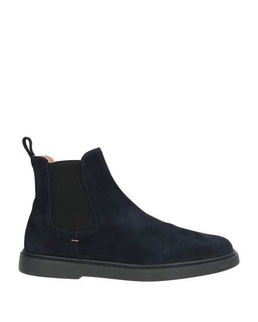 Fabiano Ricci Blue Midnight Ankle Boots Leather for men
