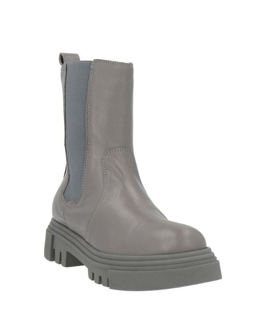 Jeannot Gray Ankle Boots Leather
