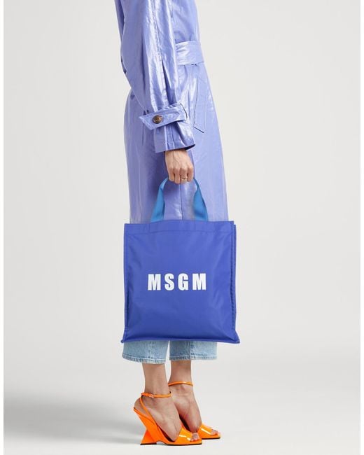 MSGM Blue Handbag Nylon