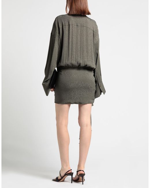 Missoni Gray Mini Dress Acetate, Silk