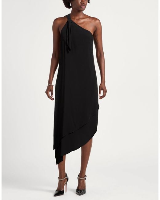 Carla G Black Midi Dress Acetate, Silk