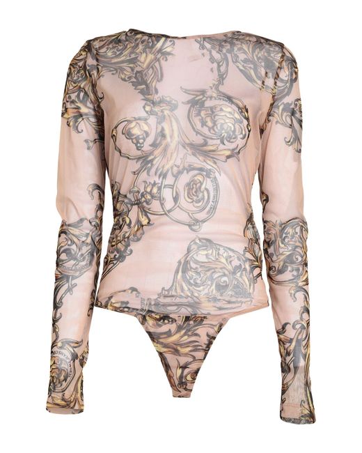 Versace Pink Sand Bodysuit Polyester