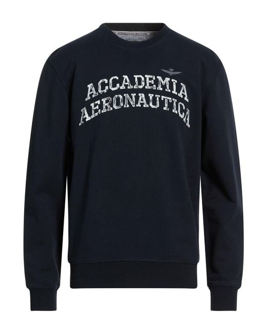 Aeronautica Militare Blue Midnight Sweatshirt Cotton for men