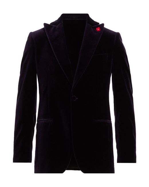 Lardini Black Blazer Cotton, Elastane for men