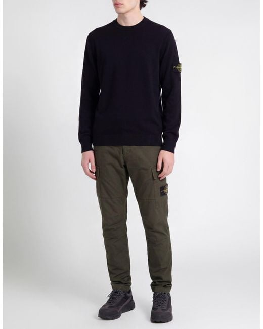 Stone Island Blue Sweater Virgin Wool, Polyester for men