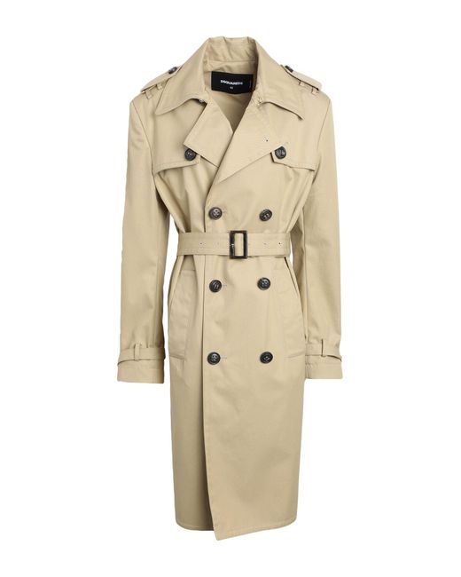 DSquared² Natural Overcoat & Trench Coat