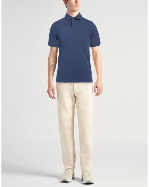 Fedeli Blue Polo Shirt for men