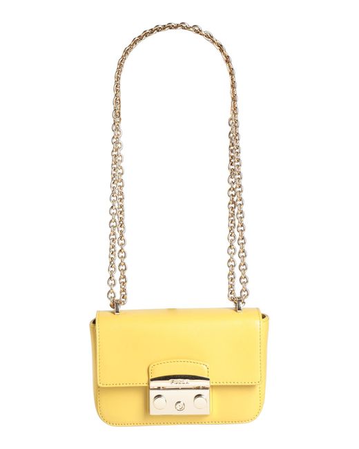 Furla Yellow Shoulder Bag Leather