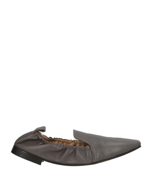 PROSPERINE® Gray Ballet Flats Leather