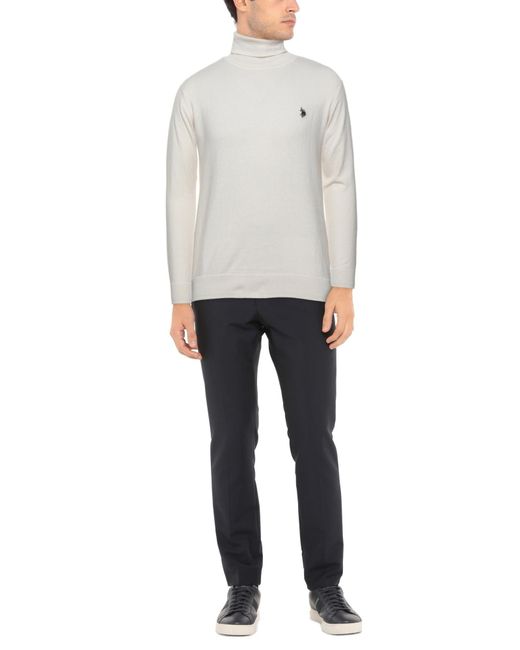 U.S. POLO ASSN. White Turtleneck for men