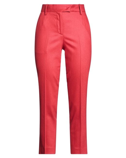 PT Torino Red Pants Virgin Wool, Elastane