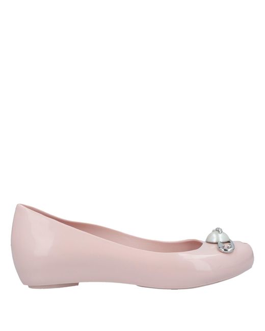 Vivienne Westwood Anglomania Rubber Ballet Flats in Light Pink (Pink ...