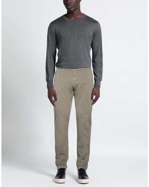 Tramarossa Gray Pants Cotton, Polyester, Elastane for men