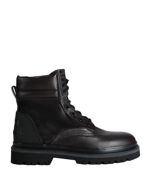 Woolrich Black City Boot Wings Dark Ankle Boots Calfskin for men