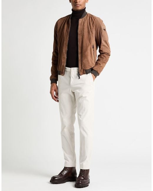 Moorer Brown Jacket Leather for men