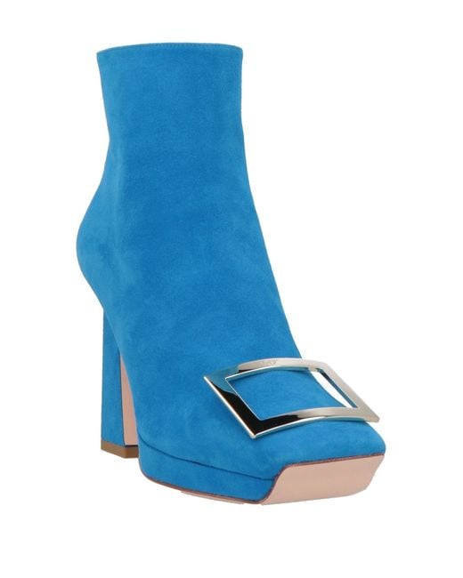 Roger Vivier Blue Ankle Boots