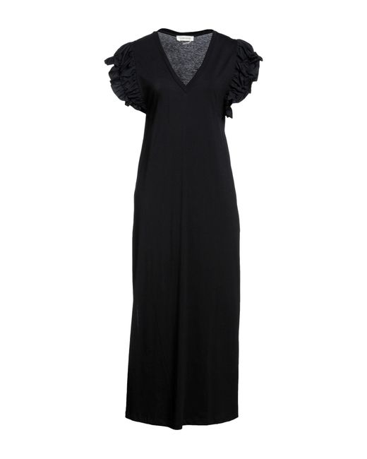 Anna Molinari Black Long Dress