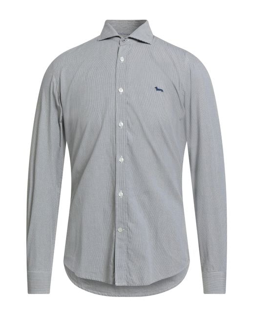 Harmont & Blaine Gray Military Shirt Organic Cotton for men