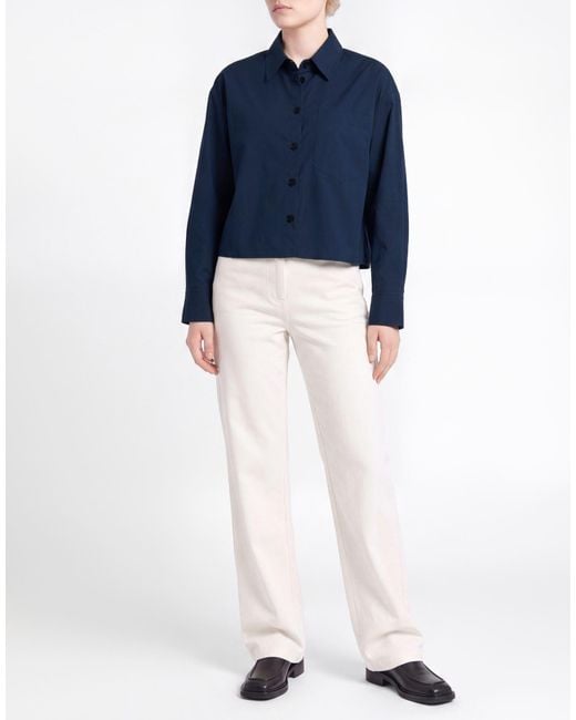 Antonelli Blue Shirt Cotton, Elastane