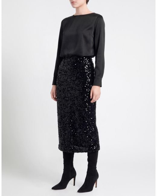 ViCOLO Black Midi Skirt Polyester, Elastane