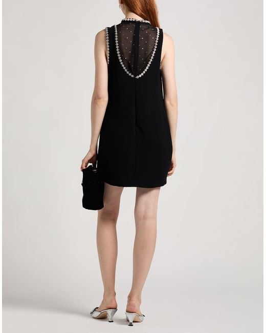 Sandro Black Mini Dress Polyester