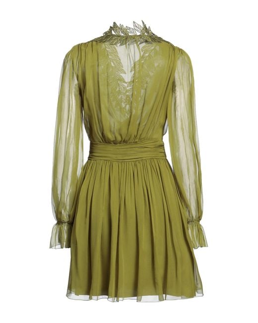 Alberta Ferretti Green Mini-Kleid