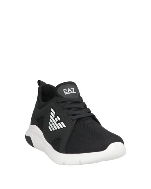 EA7 Black Sneakers Polyester, Elastane, Polyurethane