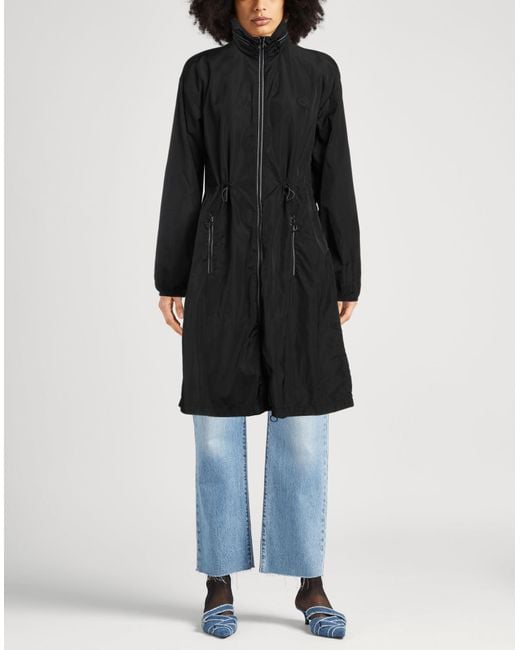 ARMANI EXCHANGE Black Overcoat & Trench Coat