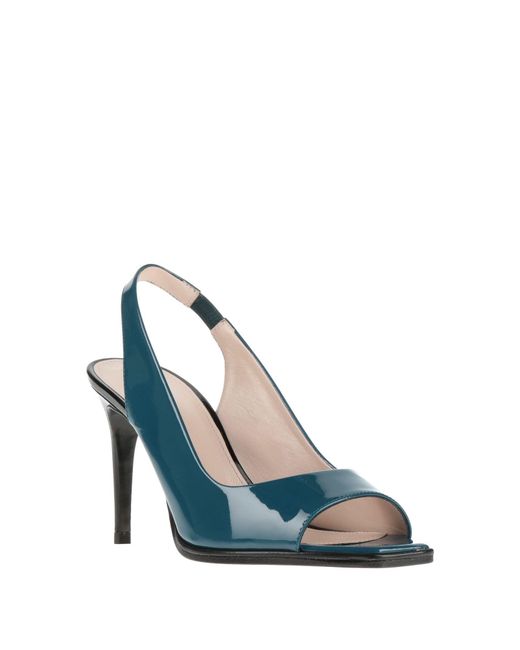 Pollini Blue Sandals Leather