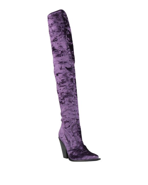 Elena Iachi Purple Boot Textile Fibers