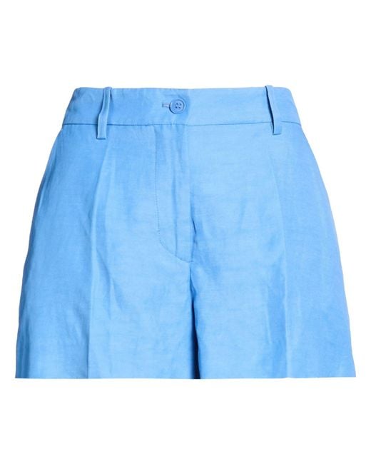P.A.R.O.S.H. Blue P.A.R.O..H. Azure Shorts & Bermuda Shorts Viscose, Linen
