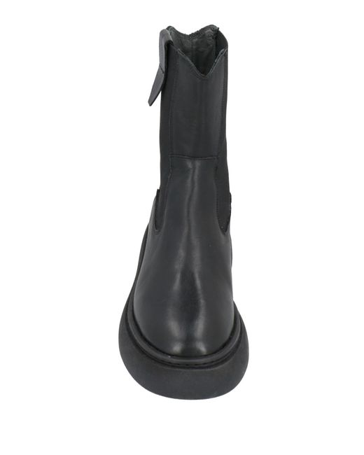 Janet & Janet Black Ankle Boots Calfskin