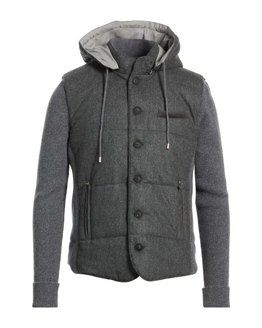 Gran Sasso Gray Puffer Virgin Wool, Polyester, Polyurethane for men