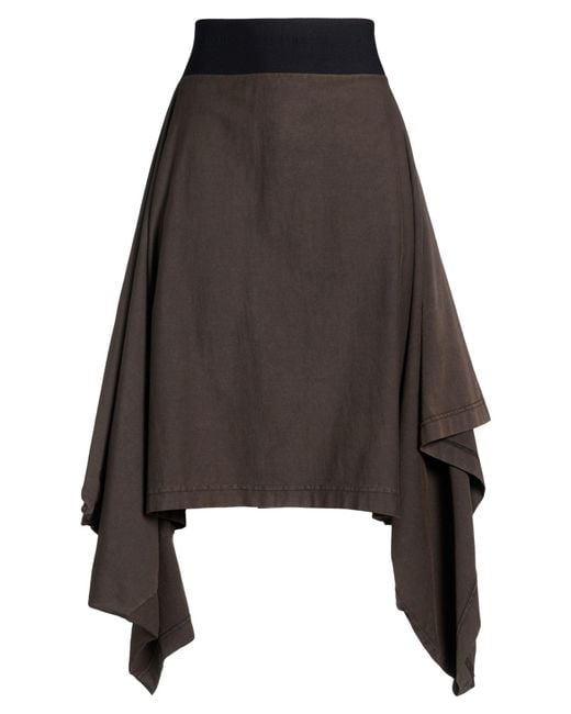 ALAINPAUL Black Midi Skirt Cotton