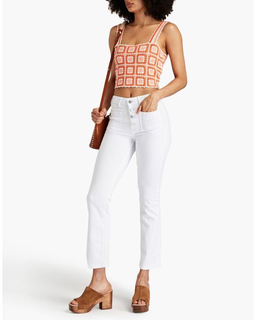 Maje White Jeans Cotton, Elastomultiester, Elastane