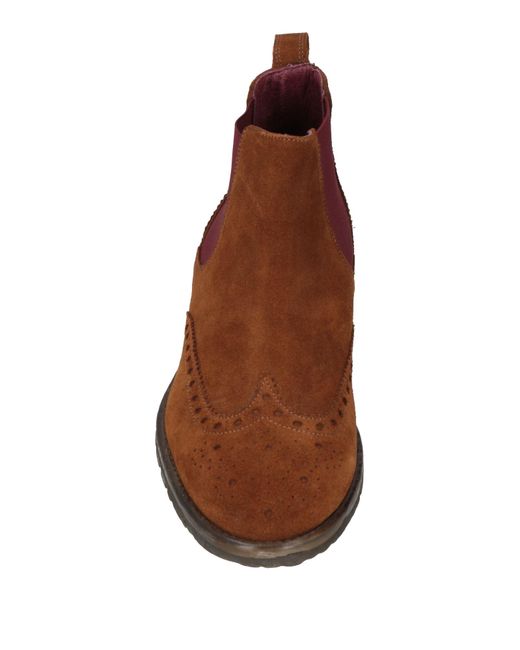 Antica Cuoieria Brown Ankle Boots Leather for men