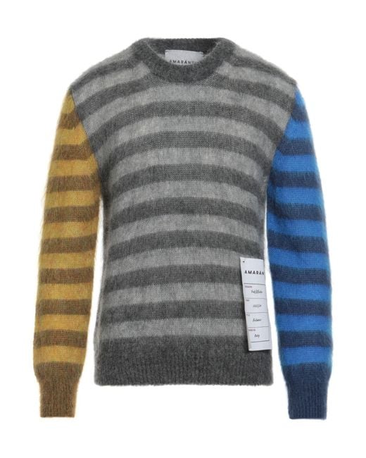 Amaranto Gray Sweater Mohair Wool, Polyamide, Wool for men