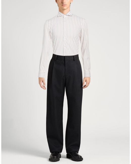 Isaia White Shirt Cotton for men