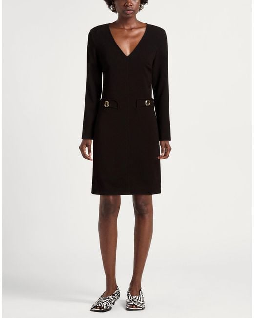 Gai Mattiolo Black Gm Mini Dress Polyester, Viscose, Elastane