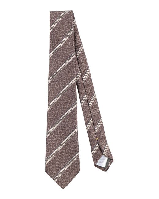 Canali Brown Ties & Bow Ties Silk for men