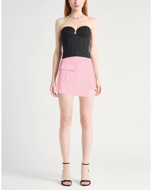 MSGM Pink Shorts & Bermuda Shorts Viscose, Polyester, Elastane