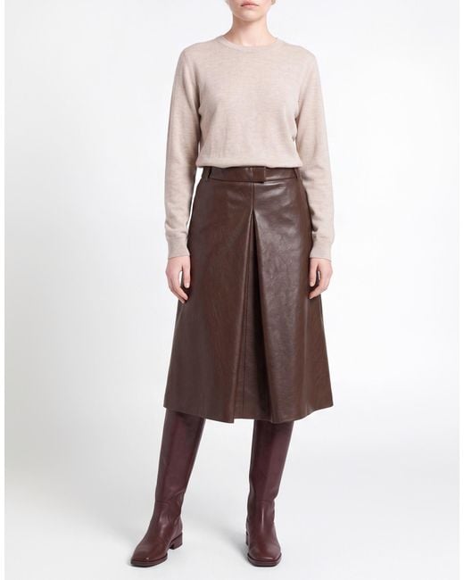 Jupe Midi MSGM en coloris Brown