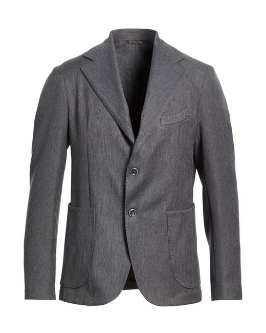 Exte Gray Blazer Polyester, Viscose for men