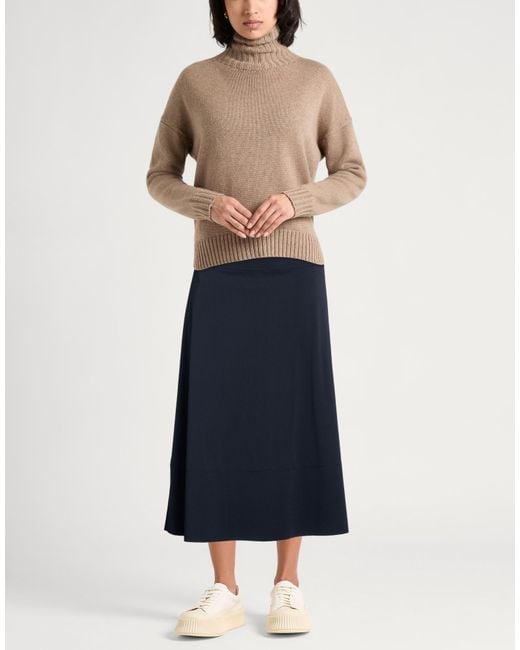 Max Mara Blue Leisure Midnight Midi Skirt Polyamide, Elastane